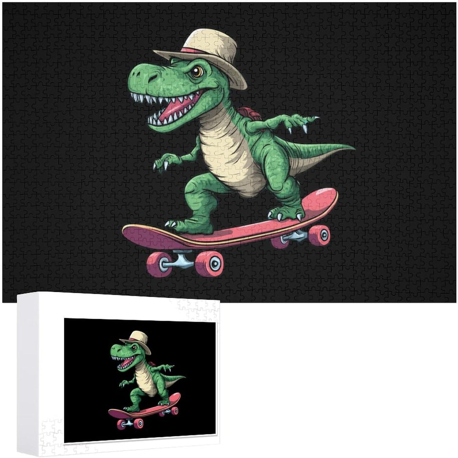Funny Animal Dinosaur Puzzles for Adults 1000 PCS Wooden Jigsaw Puzzle Wall Decor Christmas