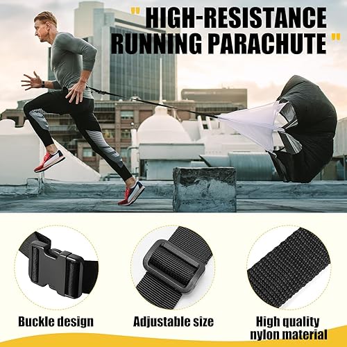 Miniatura 5 de Juego de equipos de entrenamiento de velocidad de agilidad escalera de velocidad de 20 pies, 12 conos, 4 obstáculos ajustables, cuerda de saltar,