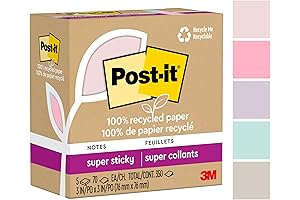 Post-it 100% Recycled Eco-Friendly Sticky Notes