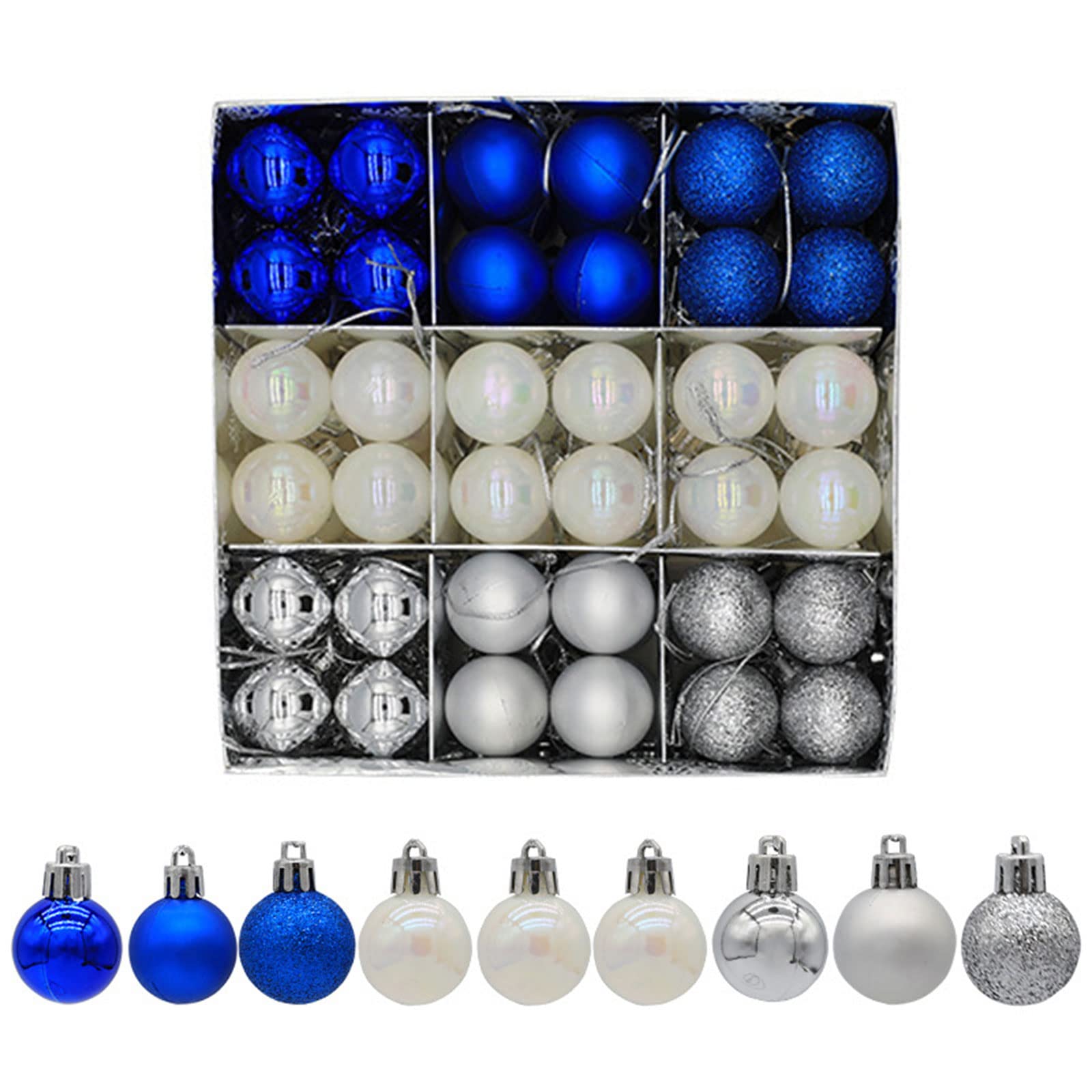Christmas Tree Ball Pendants 72pcs / box Hanging Christmas Ball Pendant Ornament Baubles Balls Ornaments Tree Balls Ornaments