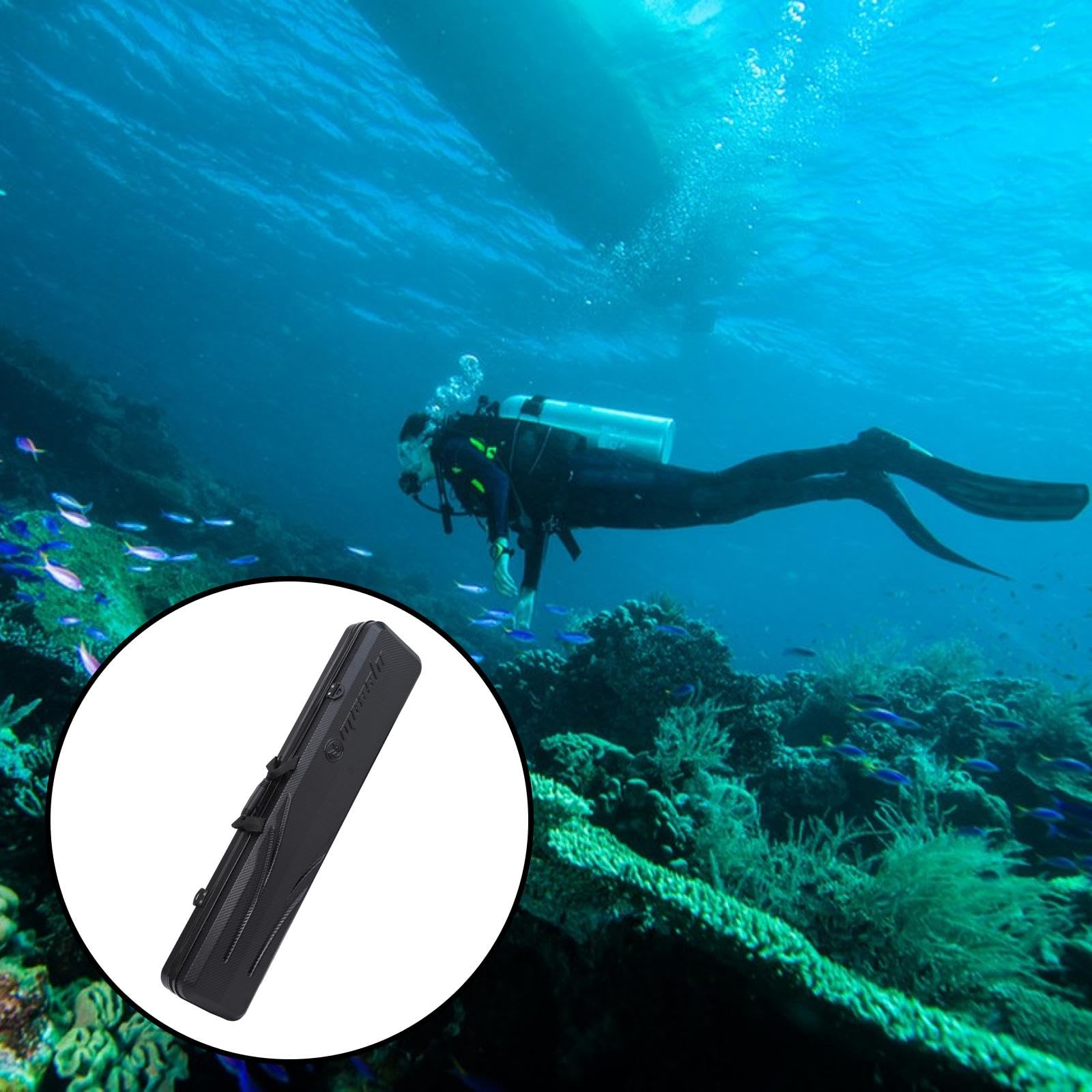 MERIGLARE Estuche para Aletas de Buceo con Correa Ajustable para El Hombro. Práctico Cierre de Cremallera. Estuche de Transporte Portátil para Equip
