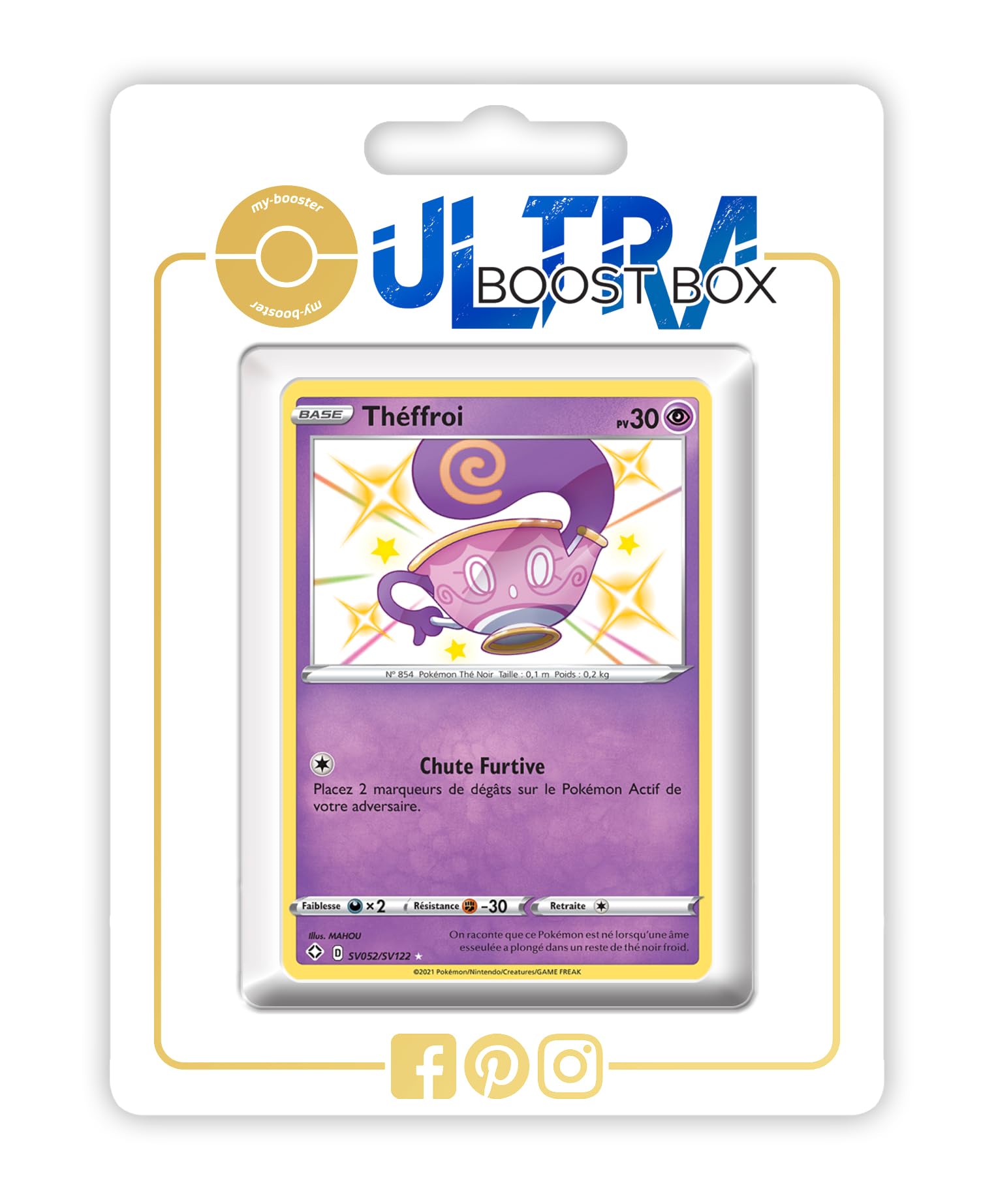my-booster Théffroi (Sinistea) SV052/SV122 Cromatico Secreto X Écarlate et Violet 4.5 Destinées Radieuses - Box di 10 carte Pokémon Francese