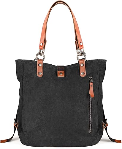 Miniatura 6 de SHANGRI-LA - Bolso de mano para mujer estilo informal para escuela mochila convertible Black, Black2022, Blue, Brown2022, Coffee, Dark Brown, Grey,