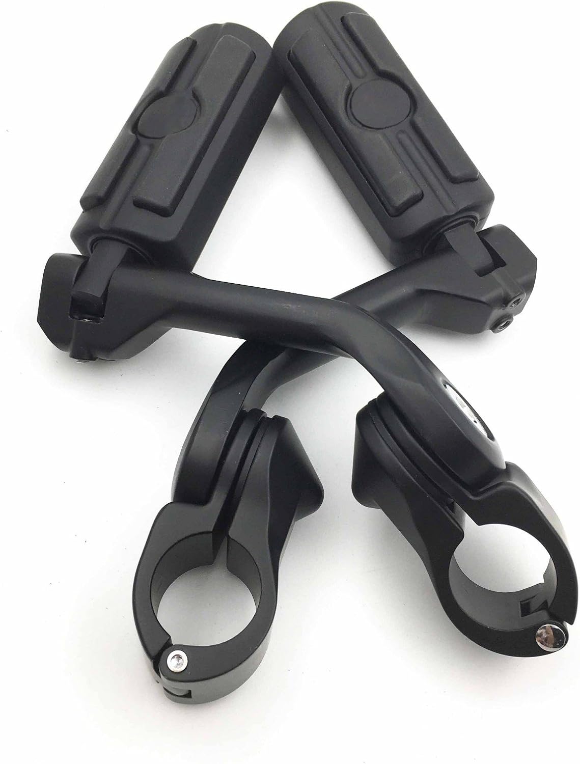 XKMT-Black 5" Long Foot Peg Kit 1.25" Engine Guard Compatible With Softail Deluxe FLSTN [B01N76MDAT]
