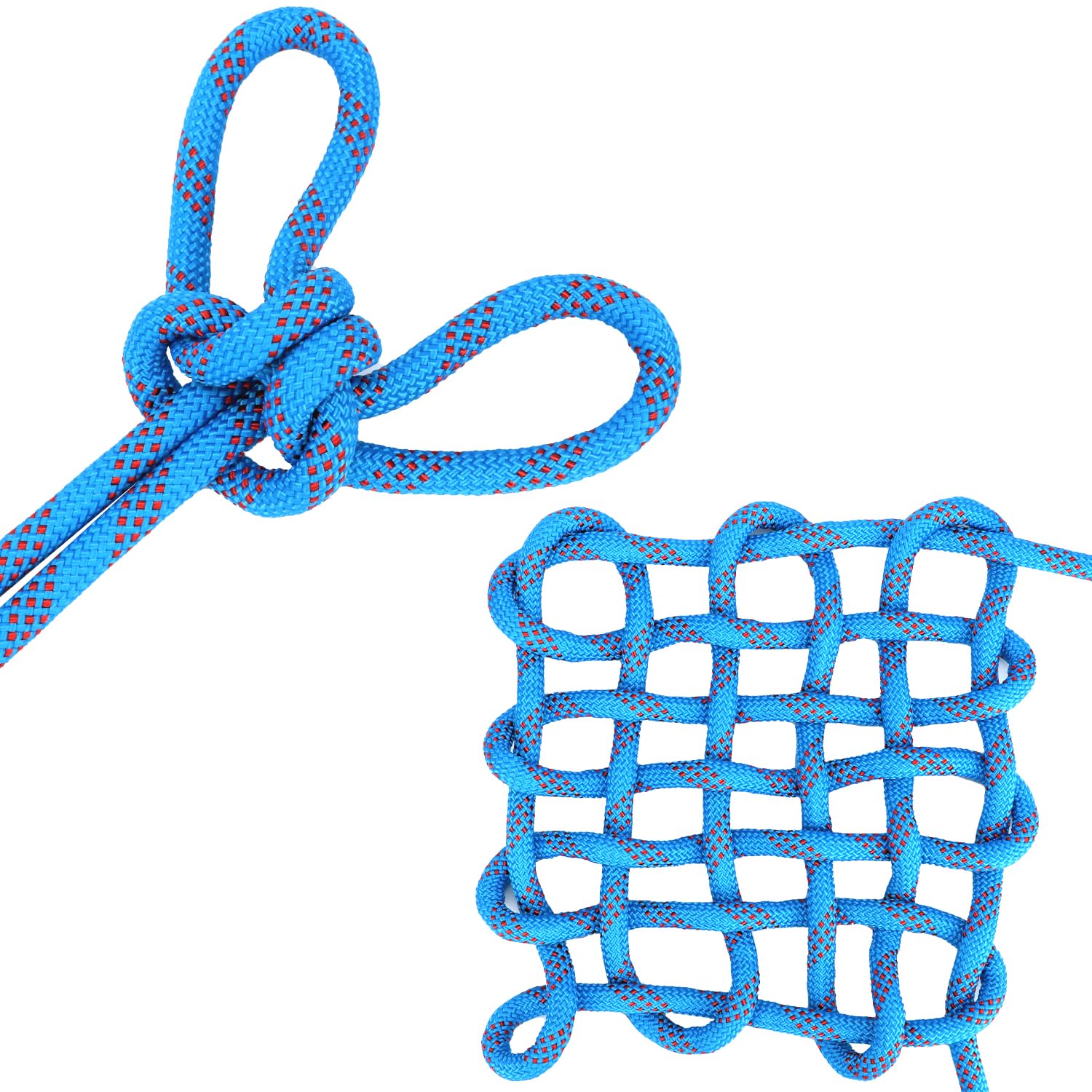 QWORK® Corde 10 mm x 20 m Bleue, Corde Extérieur, Antidérapante et Résistante, pour Agriculture, Tente