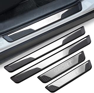 4 PCS Stainless Steel Door Entry Guard for Sonata SEL 2024, Anti-Scratch & Waterproof Car Door Sills Scratch Protection Car Exterior Accessories,Silver