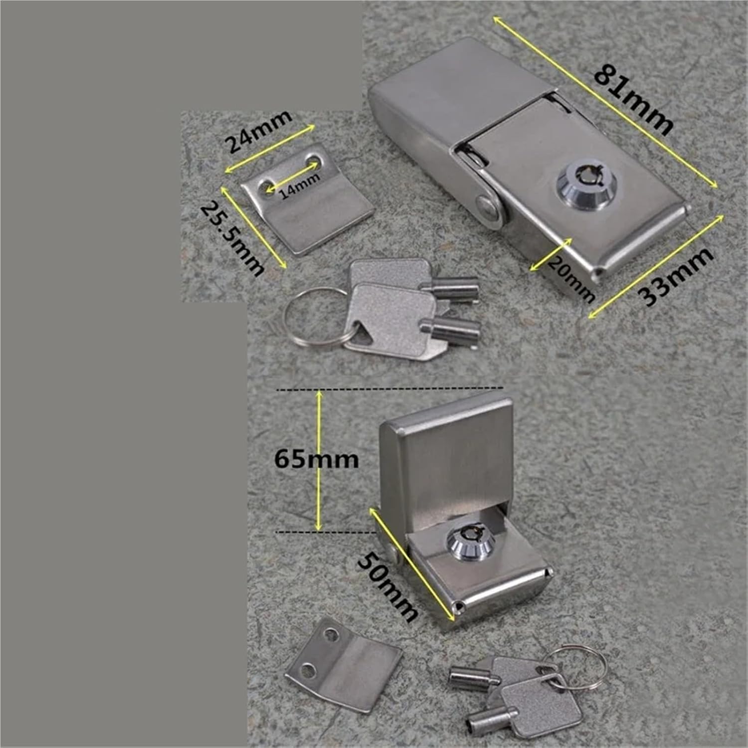 Stainless Tubular Hasp Key Lock for Light-Box Air Box Window Car Bus Truck Electronical Cabinet JA11 1Pcs