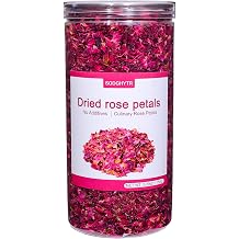 Dried Rose Petals - 5.29oz/150g, Food-Grade Edible Rose Petals, Dried Flower Petals for Tea, Baking, Flower Sprinkles & Wedding Cakes, Gourmet Cooking, Dessert Decoration, DIY Bath Salts