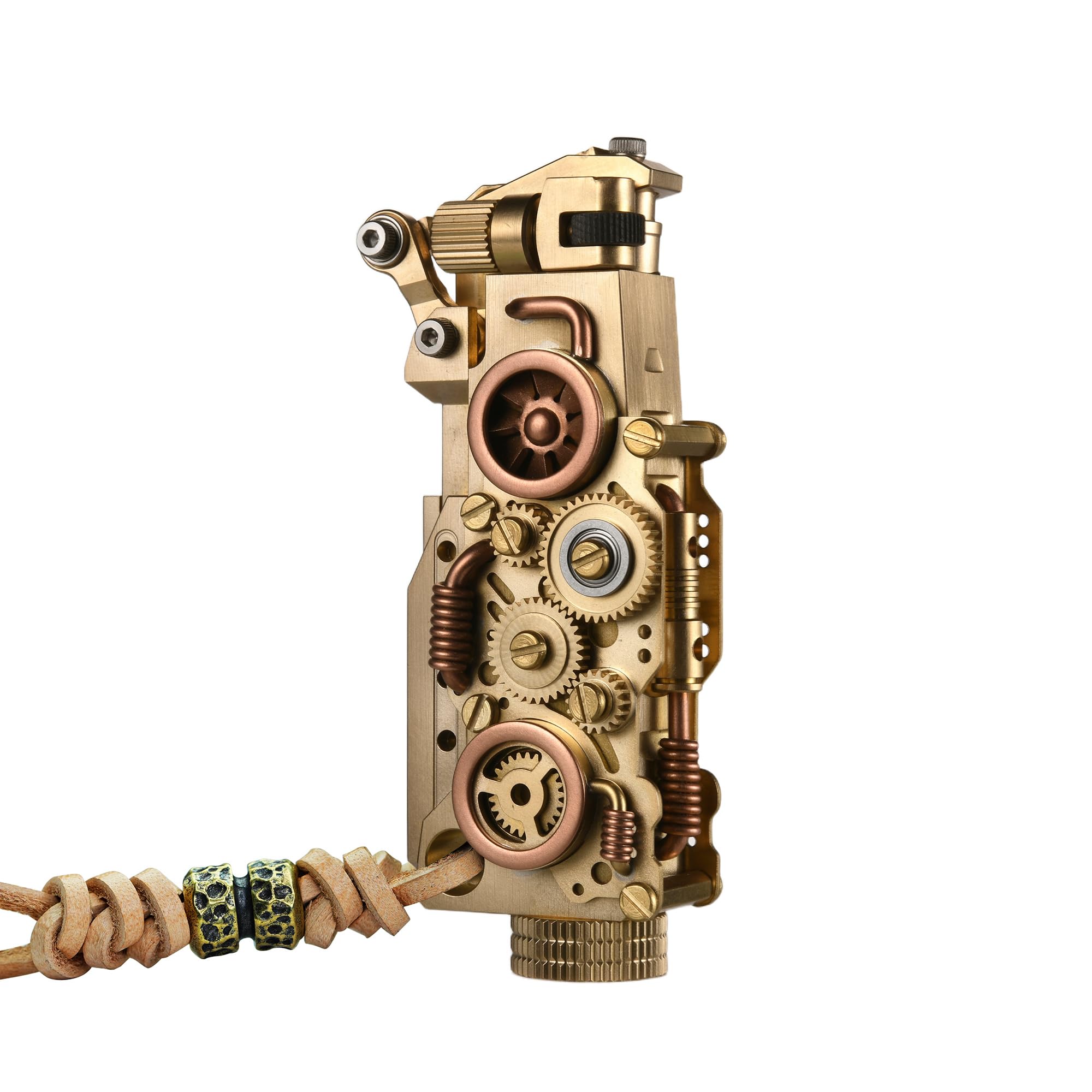 Briquet de collection steampunk Thorens en cuivre pour salon de cigare