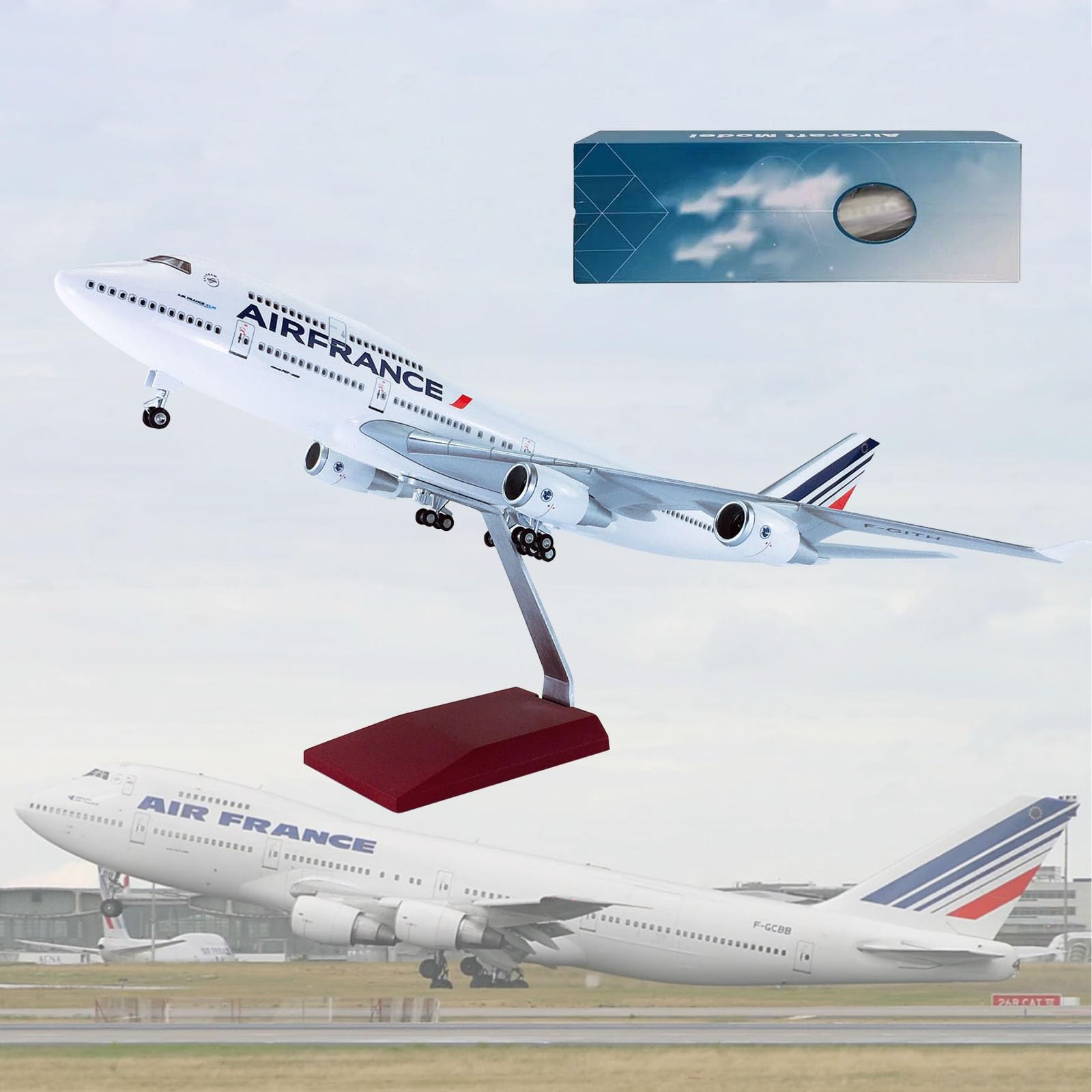 Amazon.co.jp: 18.5インチ 1:150 スケールモデル飛行機エールフランス