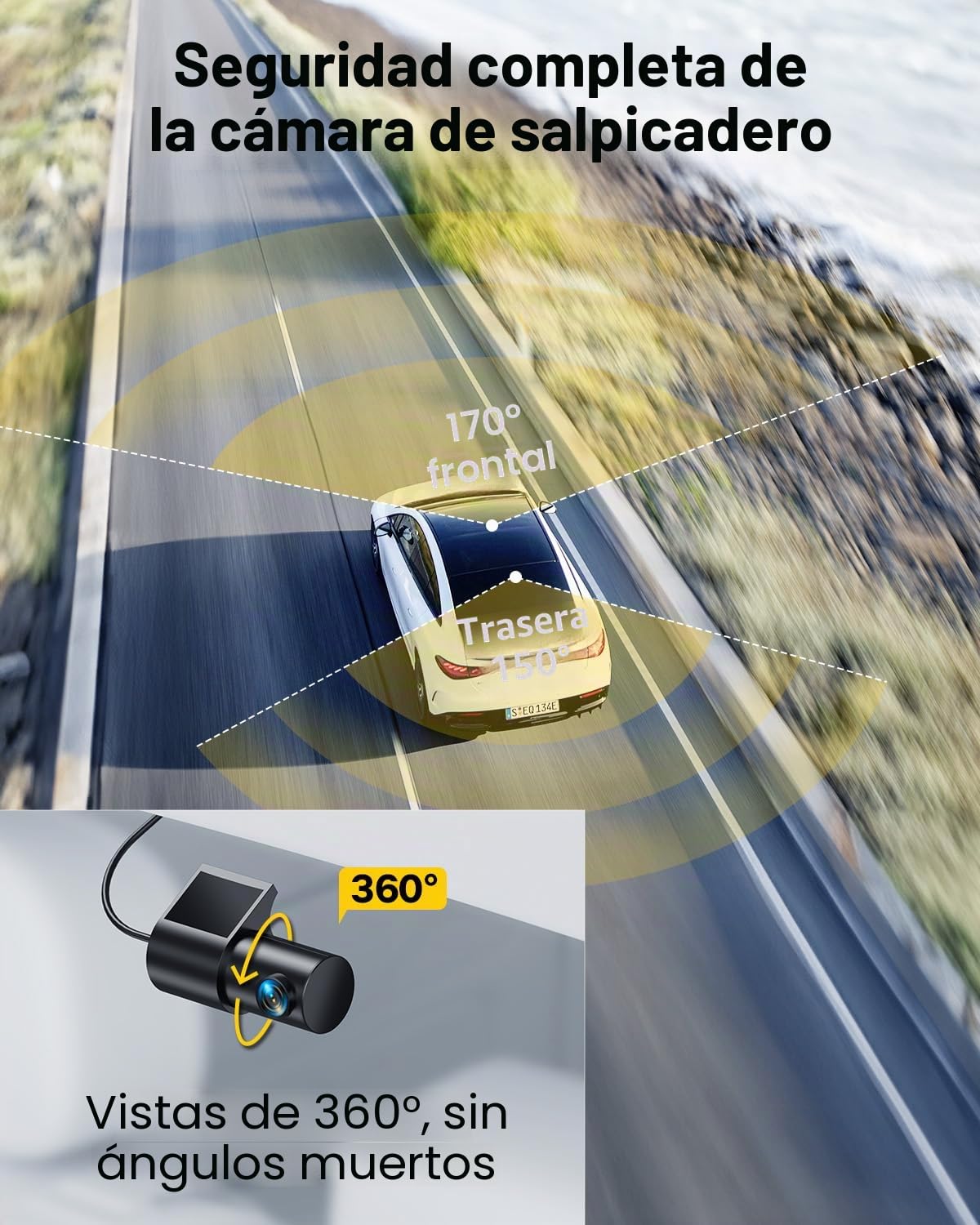 GKU Dashcam Auto Delantera Trasera, 4K/2,5K con pantalla táctil de 3,18 pulgadas, GPS 5G Wi-Fi Dash Cam, cámara dual para auto, tarjeta SD de 64GB, monitor de estacionamiento, WDR, gran angular de 170