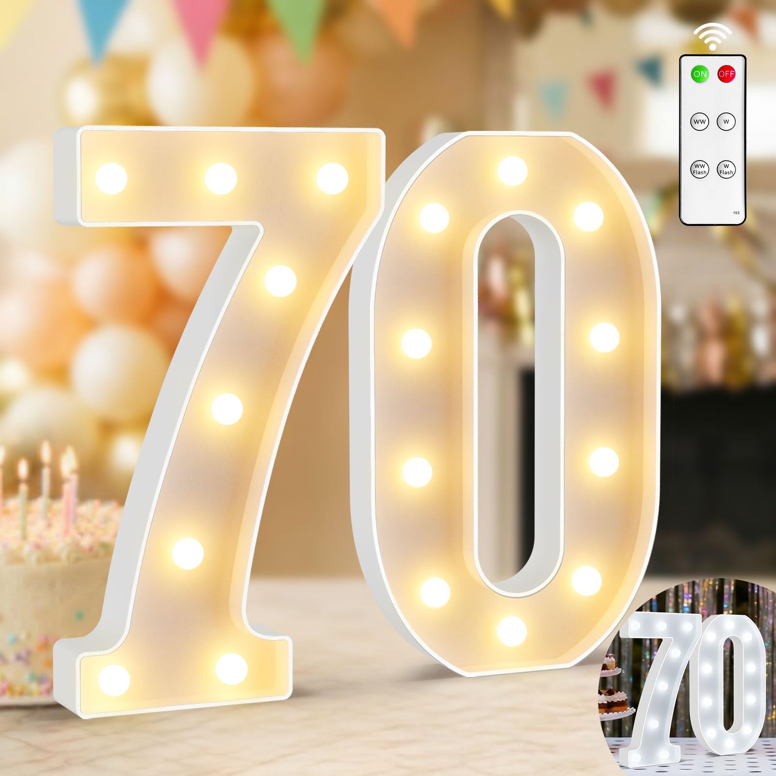 Numero di lampadine a LED con numeri illuminati 70