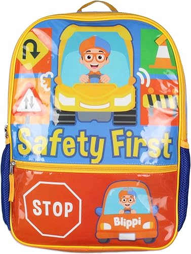 Miniatura 2 de AI ACCESSORY INNOVATIONS Blippi Backpack Safety First Kids School Travel Backpack Juego de 5 piezas con lonchera, bolsa con cordón, botella de agua