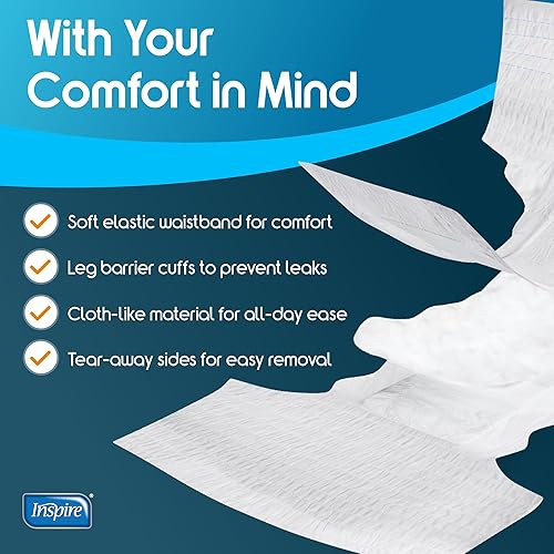 Miniatura 3 de Inspire Pañales para adultos para mujeres u hombres, máxima absorción, nuestra ropa interior para incontinencia más absorbente y seca para mujeres u