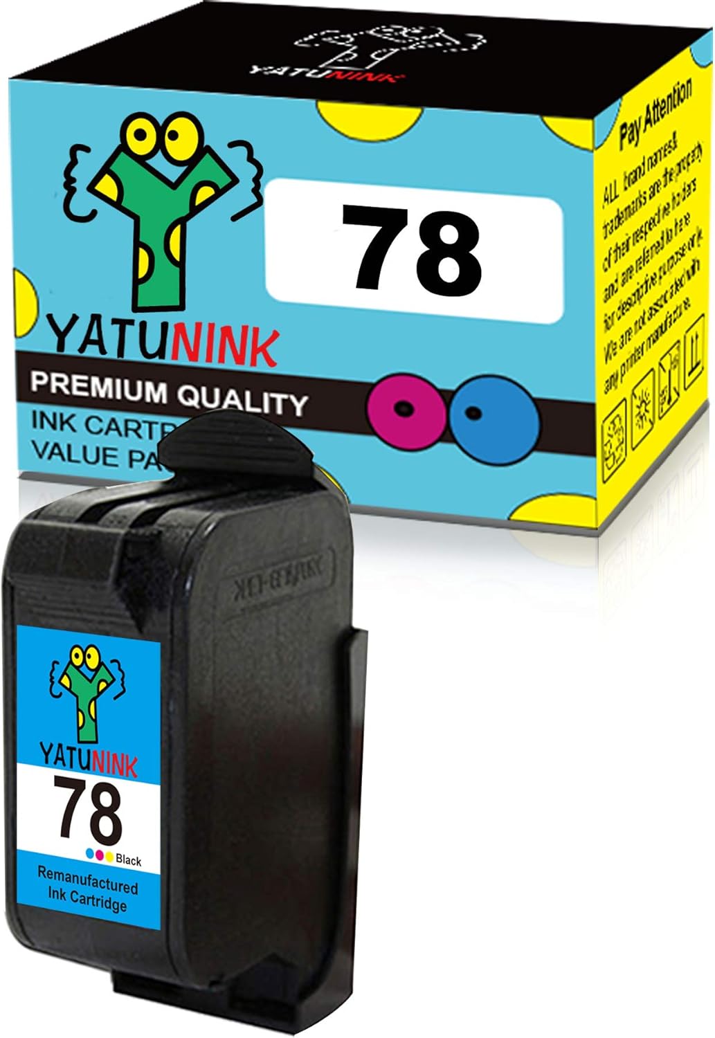 YATUNINK Remanufactured Ink Cartridge Replacement for HP 78 TriColor
