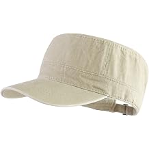 LANGZHEN Unisex Adjustable Cotton Army Cap Classic Cadet Hat Military Flat Top Baseball Cap for Outdoor Sports and Activities