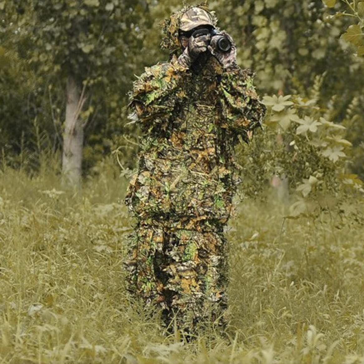 Actualización de Ghillie Traje al Aire Libre 3D Ligero liviano Ligero de Camuflaje de Camuflaje Jungle.