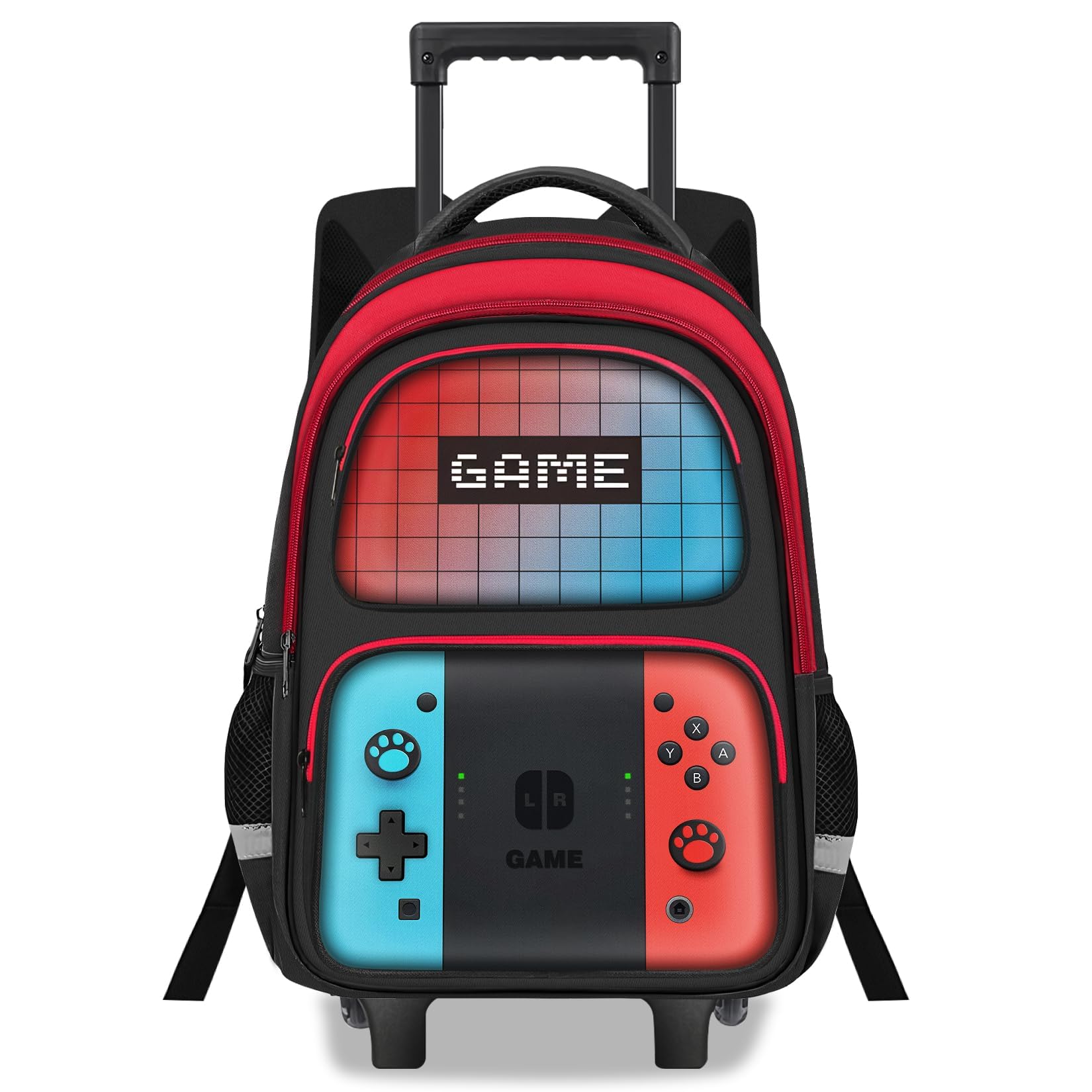 JIRAIKEI Gamer Rolling Backpack