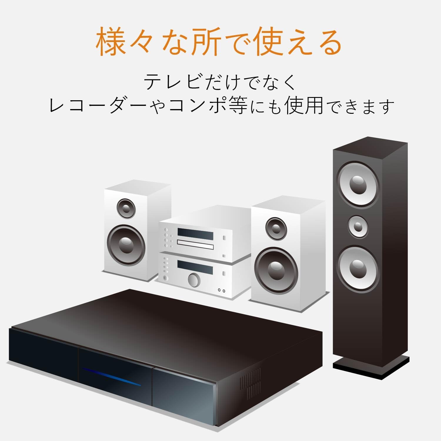 Elecom AVD-TVTGCF01 Earthquakeproof Mat, Earthquakeproof Gel, for Use with Peripherals Such As TVs, Recorders, Load Capacity: 200 kg (100 kg), 25 Pieces (0.8 x 0.8 inches (20 x 20 mm), Made in Japan