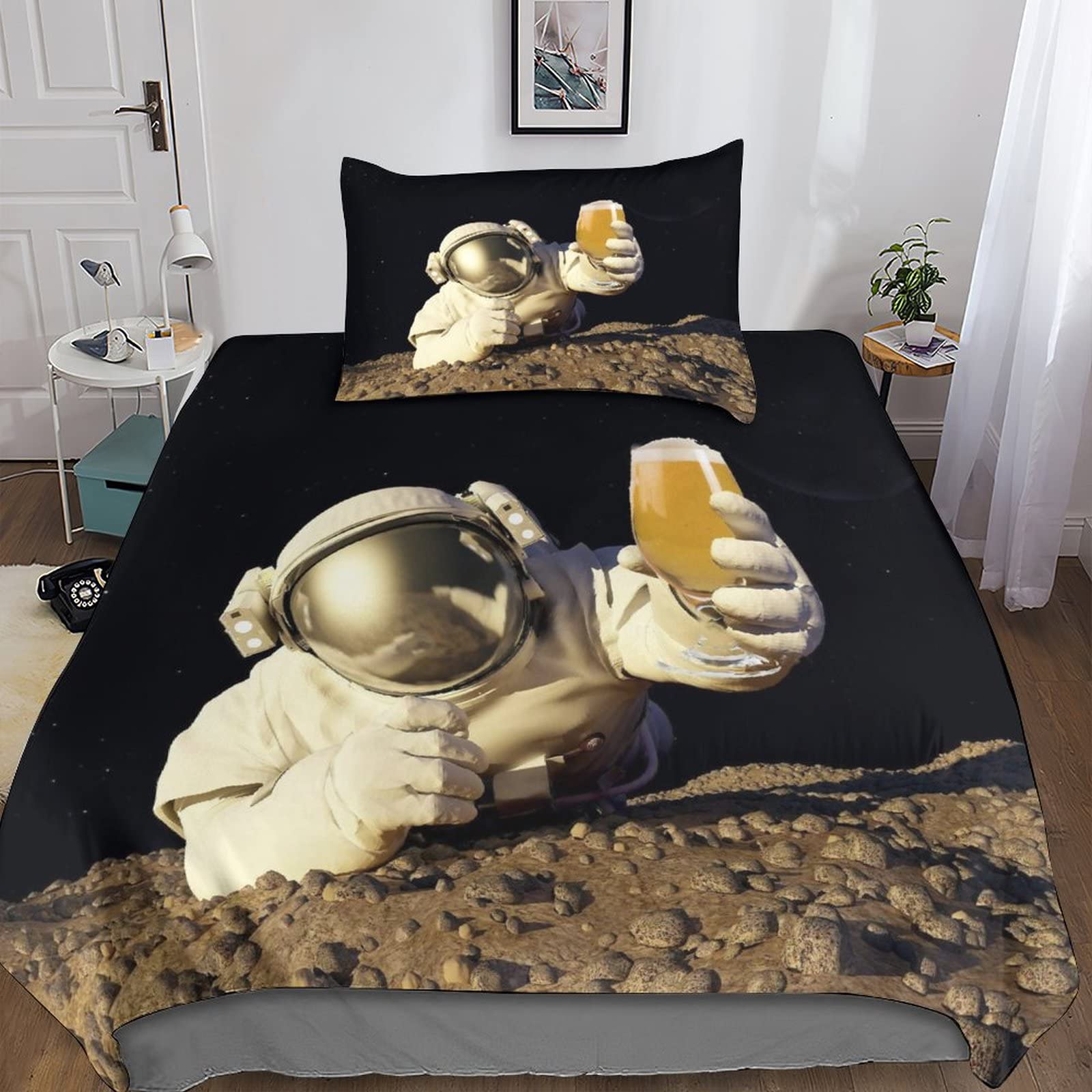 Parure de lit astronaute pour chambre enfant sur le thème espace