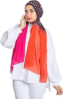 سكارف شيفون صغير للنساء من فرح، متعدد الألوان، 1.8 م × 70 سم