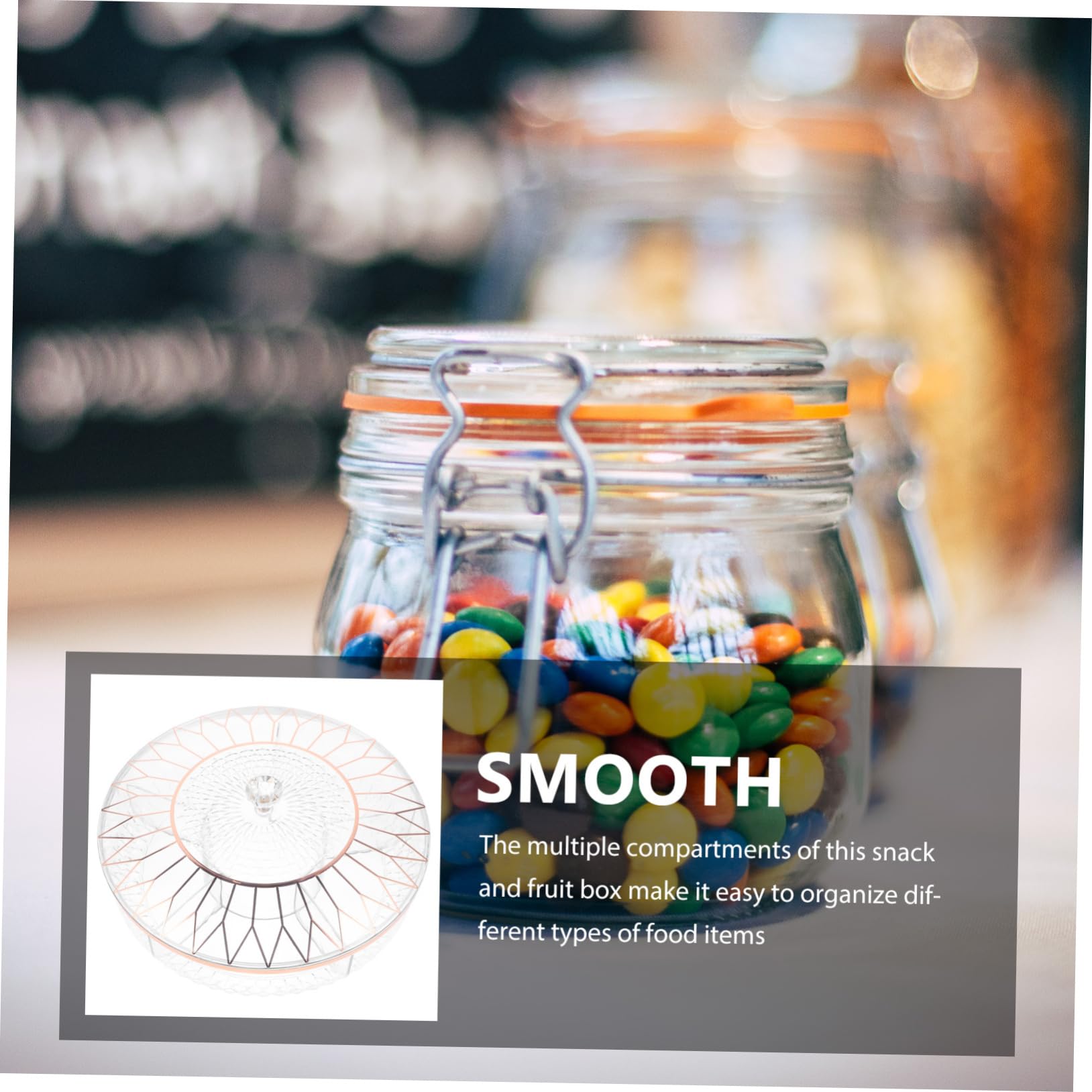 Alipis Vassoio Per Snack Con Coperchio Vassoio Per Snack Diviso Con Scomparto Sigillante Per Feste Ed Eventi