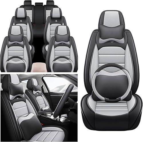 JOJ Funda de asiento de automóvil para Nissan Pathfinder 2003-2023, funda de asiento de automóvil de 7 asientos, antideslizante, impermeable,