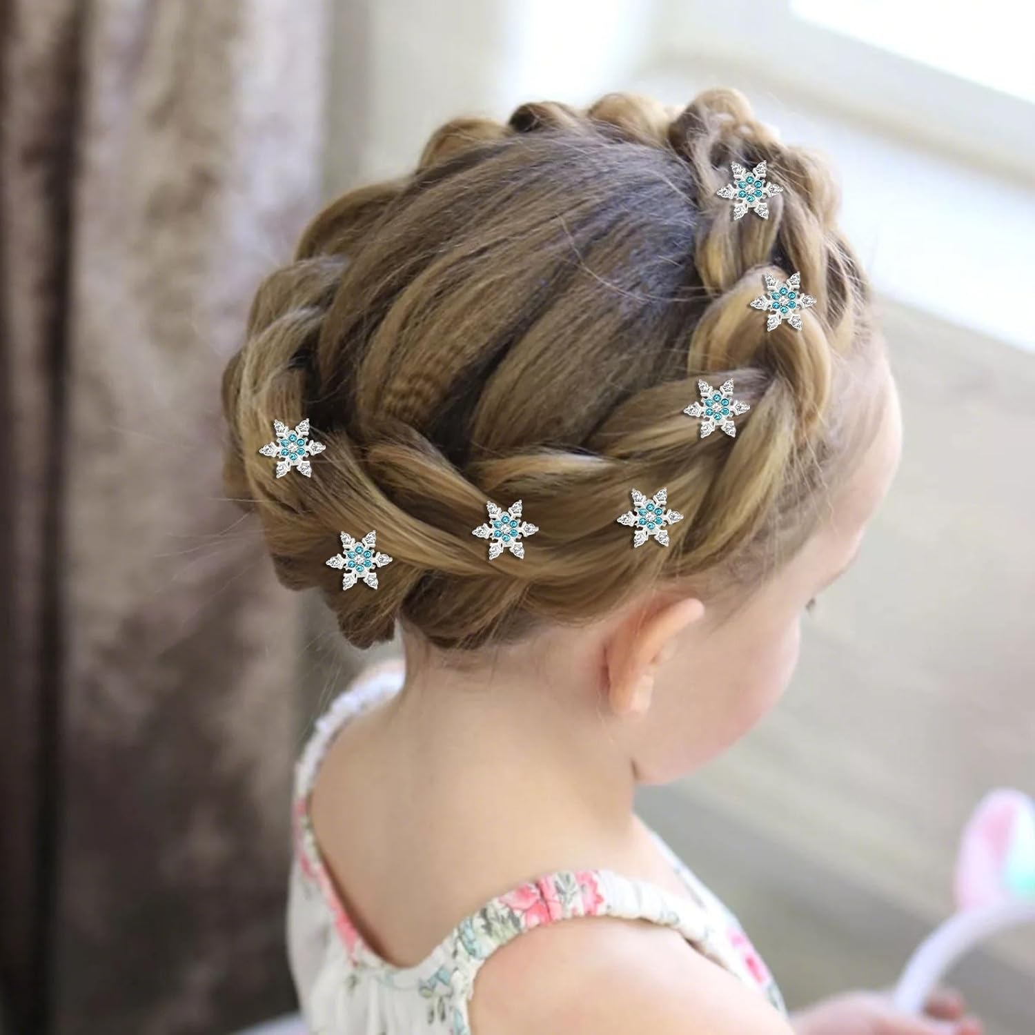 YISSION Mini Rhinestone Snowflake Hair Clips for Women & Girls - Sparkly Ice-Style Hair Accessories for Dress Up, Christmas & Party (20 Pieces) - Image 5