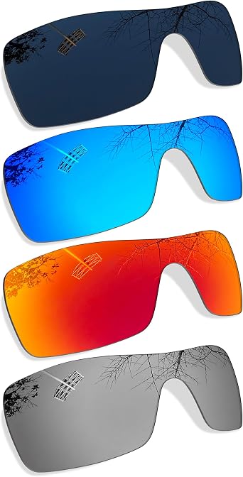 4 Pair Polarized Replacement Lenses for Oakley Batwolf Sunglasses