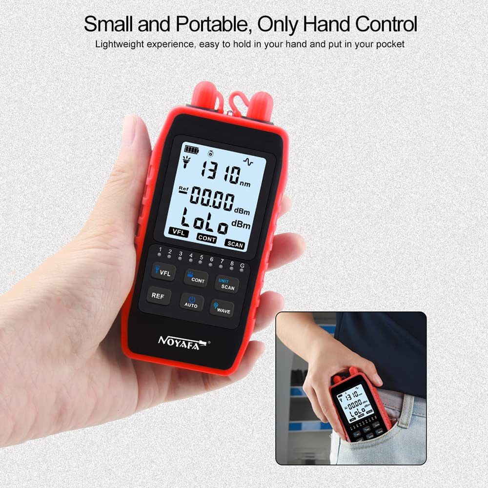 Tester Per Fibra Ottica NF-908 - Misuratore Di Potenza Ottica Con Tracciatore Cavi E LED Per Rete - Foto 9