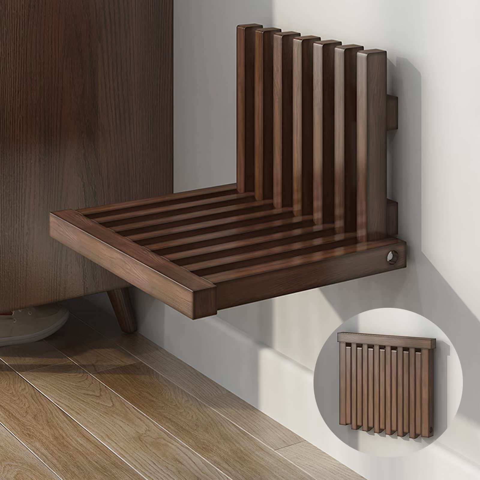 Chaise de douche invisible et rabattable pour salle de bain sécurisée