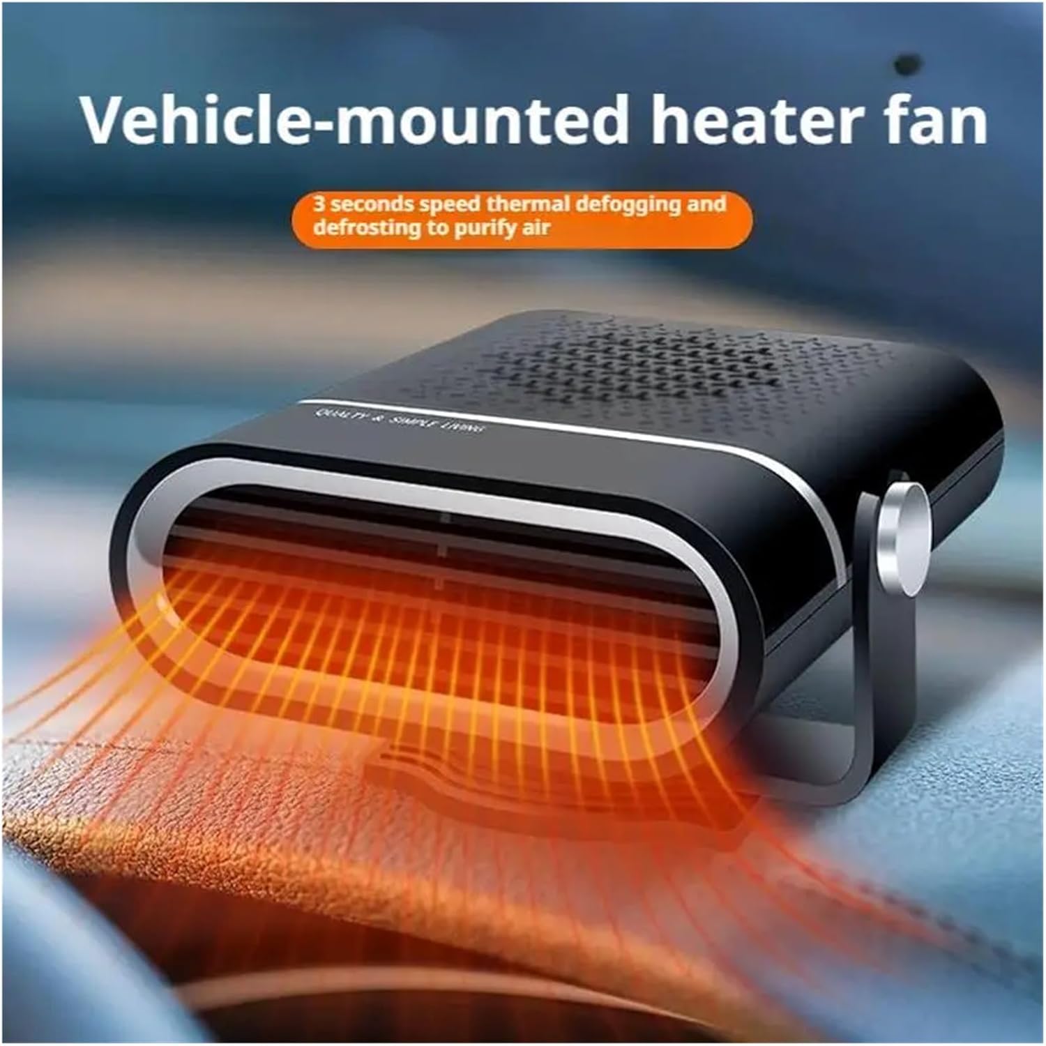 Car Heater Defroster Defogger Windshield for Winter Truck Heating and Warming 12V 120W Portable Universal(Black)
