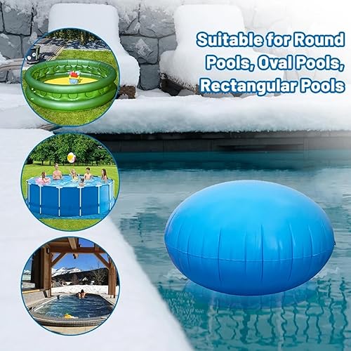 Miniatura 6 de Pool Pillow for Above Ground Pools 4ft Inflatable PVC Round Pool Cover Floats for Winter