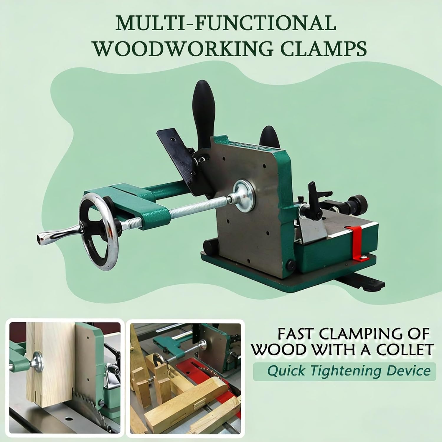 Tenoning Jig for Table Saws, Heavy Duty Woodworking Tenoning Machine, 0-45° Adjustable Rear Plate, Precision Table Saw Taper Fixture, Max Clamping 82.5mm, for Precision Mortise Processing