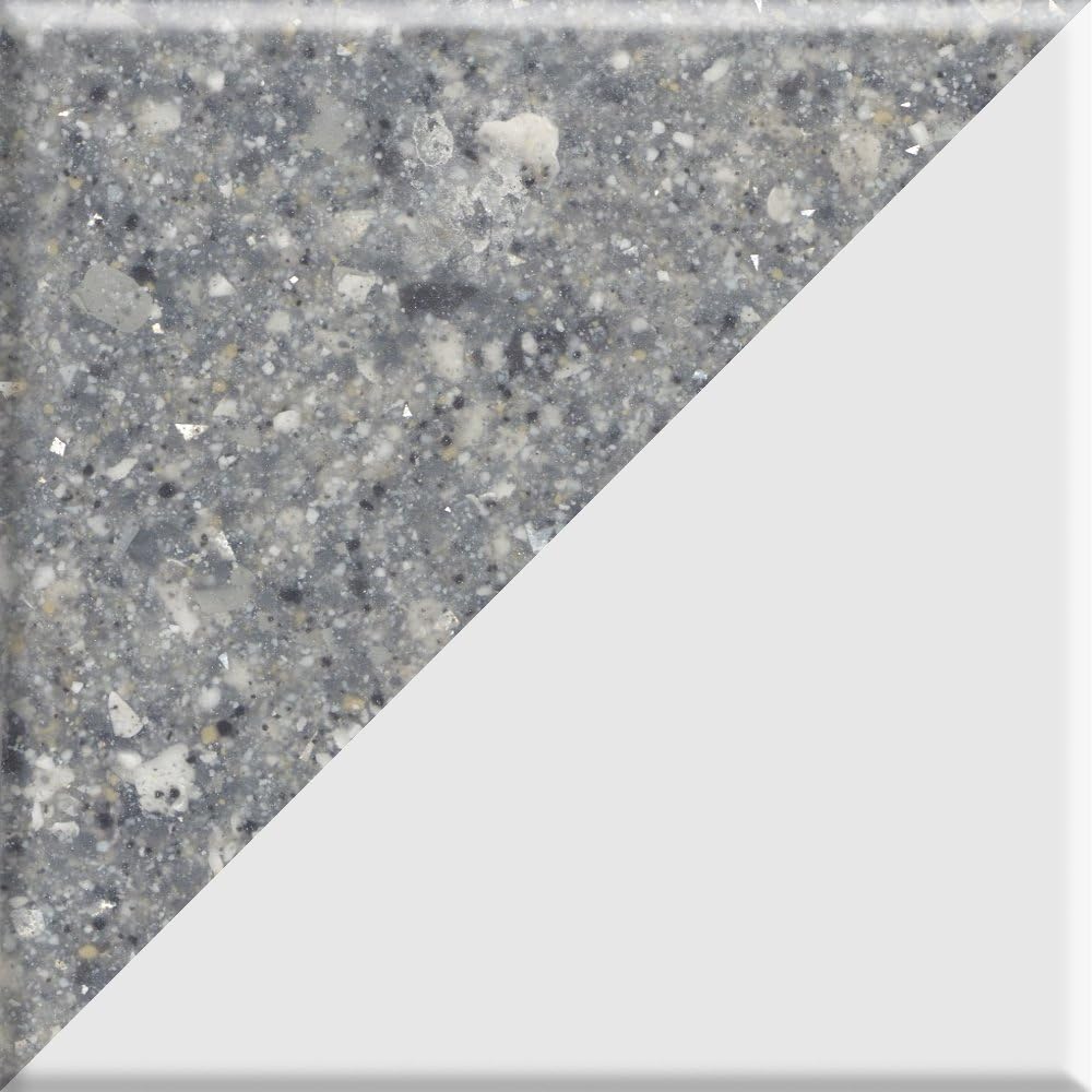 Transolid Charlotte2231-MCWB Charlotte Cultured Marble 4-in Centerset Single-Bowl Vanity Top, Midnight Chrome
