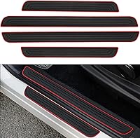 Vista 1 de 4 piezas de protectores de umbral de puerta de coche, protección antiarañazos e impermeable para umbrales de puerta de coche, accesorios universales