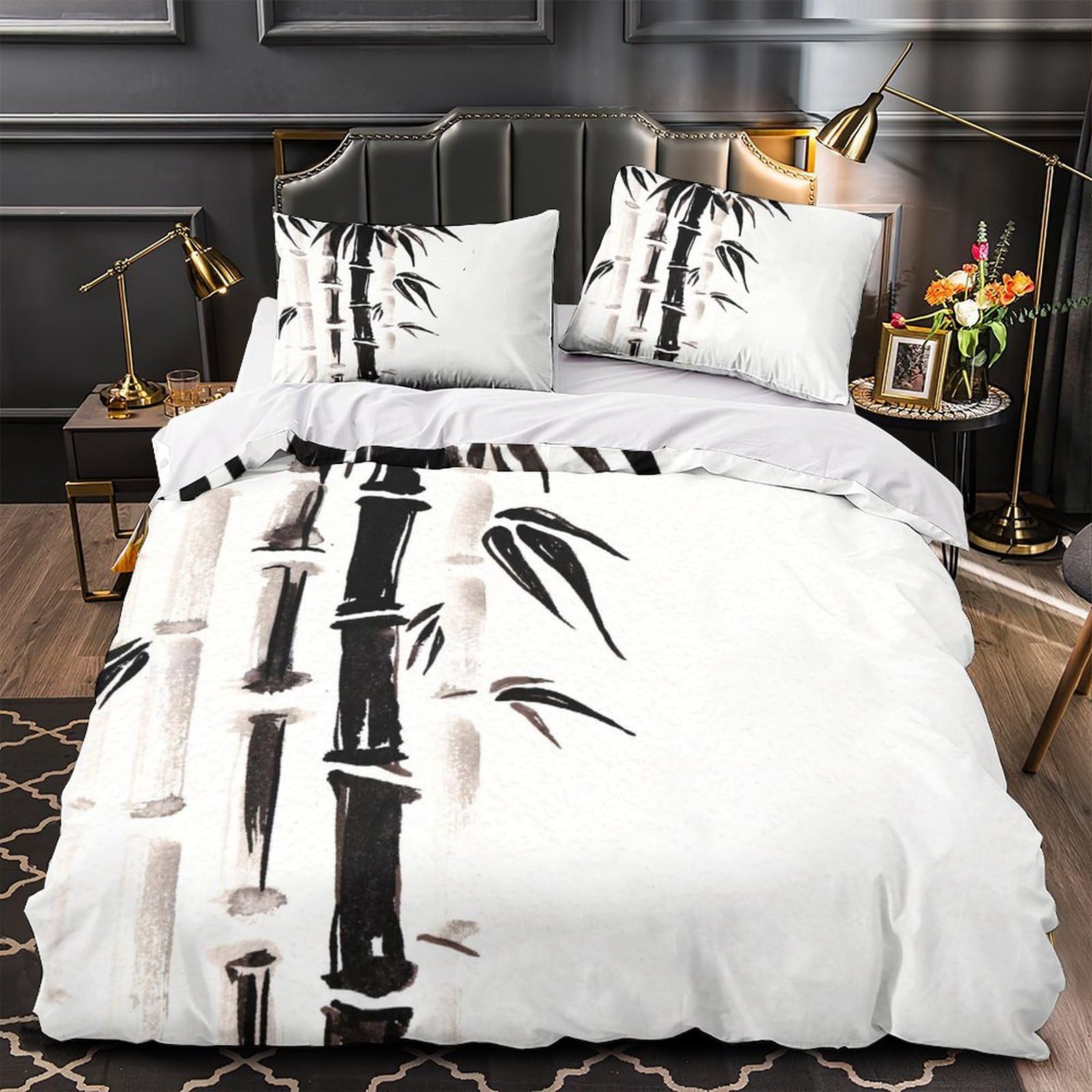 Housse de couette 135x200 microfibre bambou imprimé 3D avec parure de lit garçon
