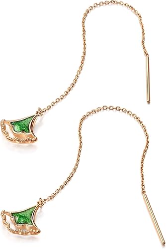 Miniatura 5 de CHOW SANG SANG Delicate Gold 18K Rose Gold Enamel Gingko Leaf Bracelet, Necklace for Women 92255B 92255N