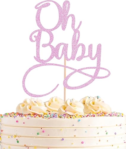 Miniatura 57 de Oh Baby Cake Topper – Suministros de decoración de pastel de fiesta de cumpleaños de bebé de alta calidad, para baby shower, revelación de género