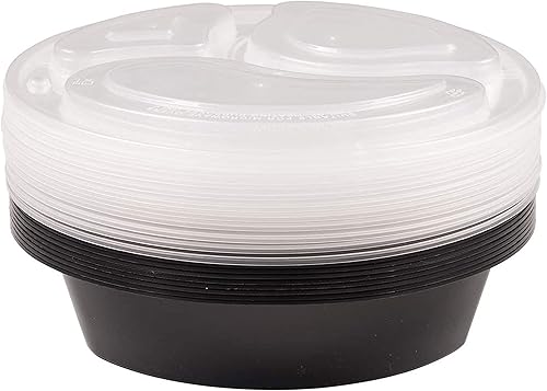 Miniatura 4 de 36 recipientes de preparación de comidas, tapas de plástico reutilizables, desechables, para almacenamiento de alimentos, almuerzo, 30 onzas, 3
