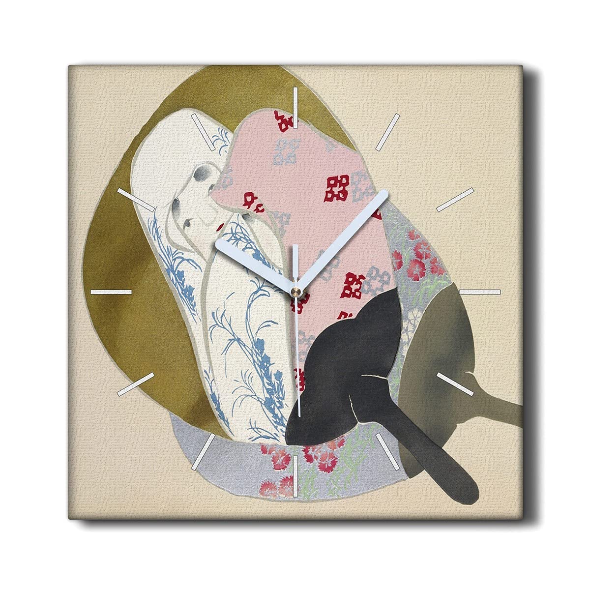 Horloge sur Toile anti bruit Coloray horloge murale salon silencieuse