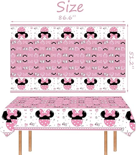 Miniatura 6 de Onederful - 115 decoraciones de fiesta de primer cumpleaños, color rosa, arco de globos de dibujos animados, telón de fondo, mantel y vajilla para