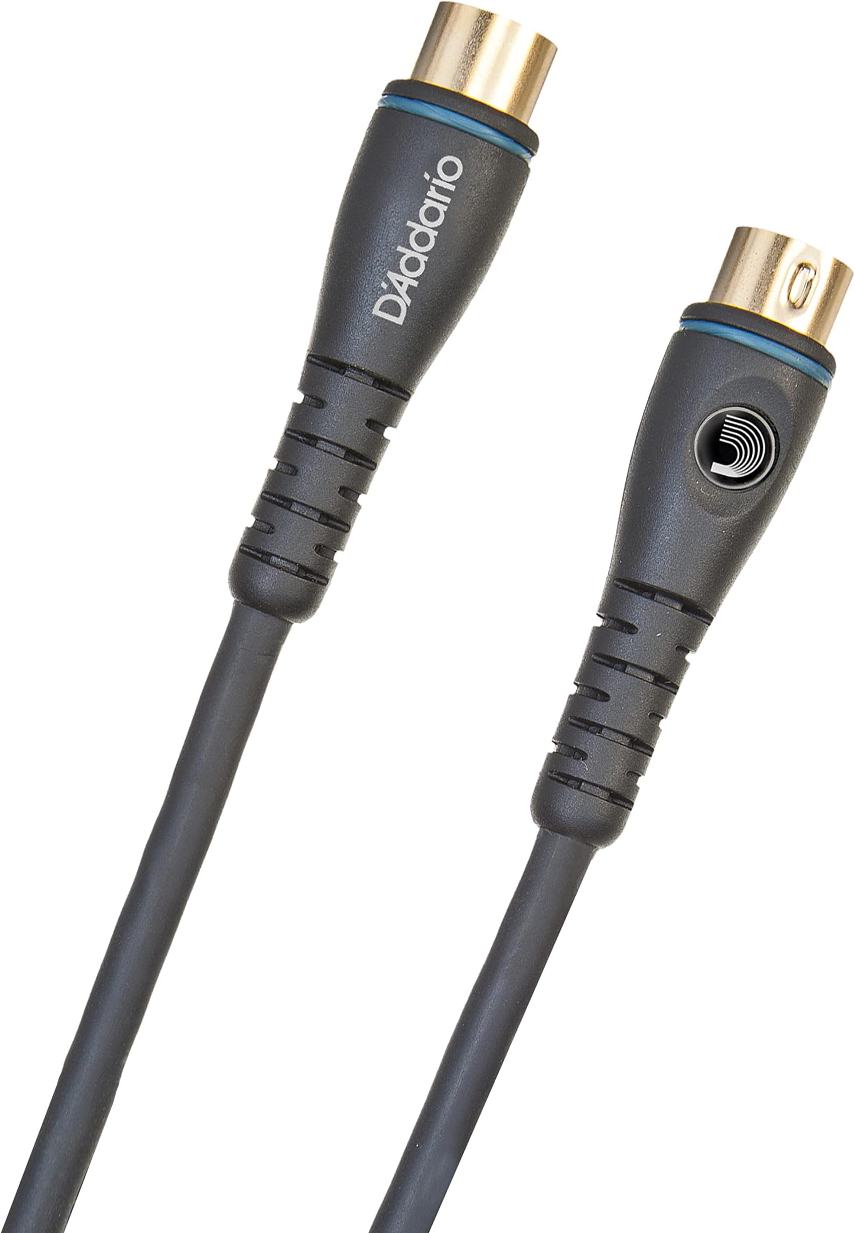 D'Addario Accessories Midi Cable - Shielded for Noise Reduction - Great for Phantom Power - Gold Plated Plug - 20 Feet/7.62 Meters - 1 Pack