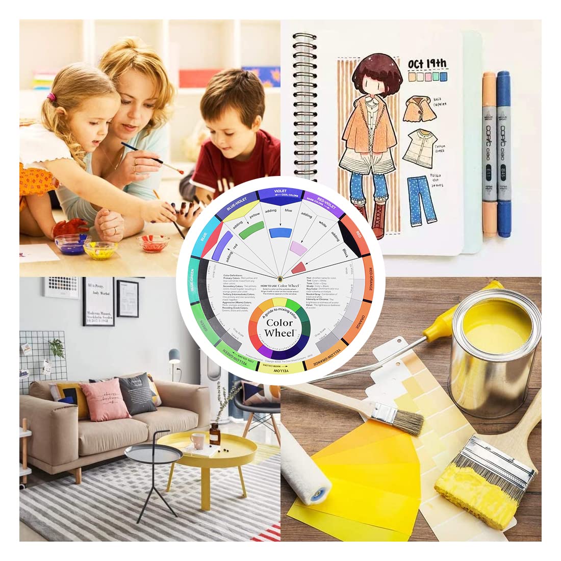Ruota Dei Colori Portatile - 2 Pezzi Per Pittura, Trucco E Design - Foto 13