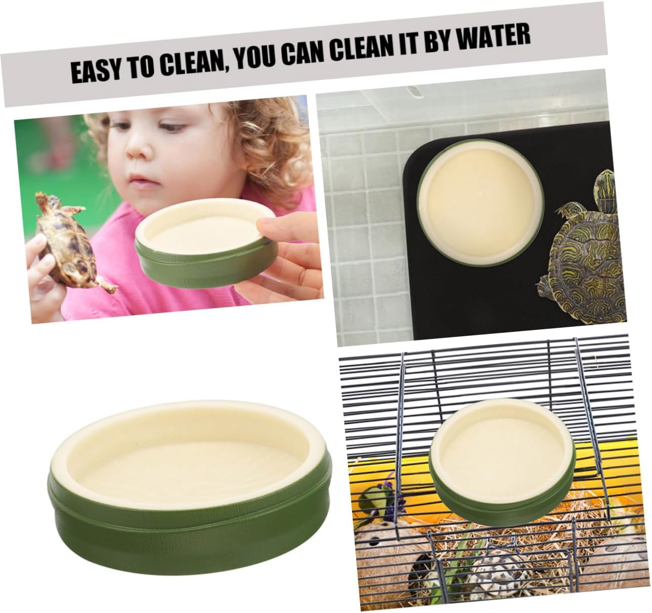 2pcs Style Reptile Feeding Bowl Plastic Water Dish Small Size Terrarium Water Bowl for Tortoise Snake Lizard Chameleon Cage Accessories