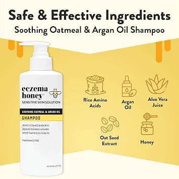 ECZEMA HONEY Nourishing Shampoo, Daily Dandruff Shampoo (8 Oz)