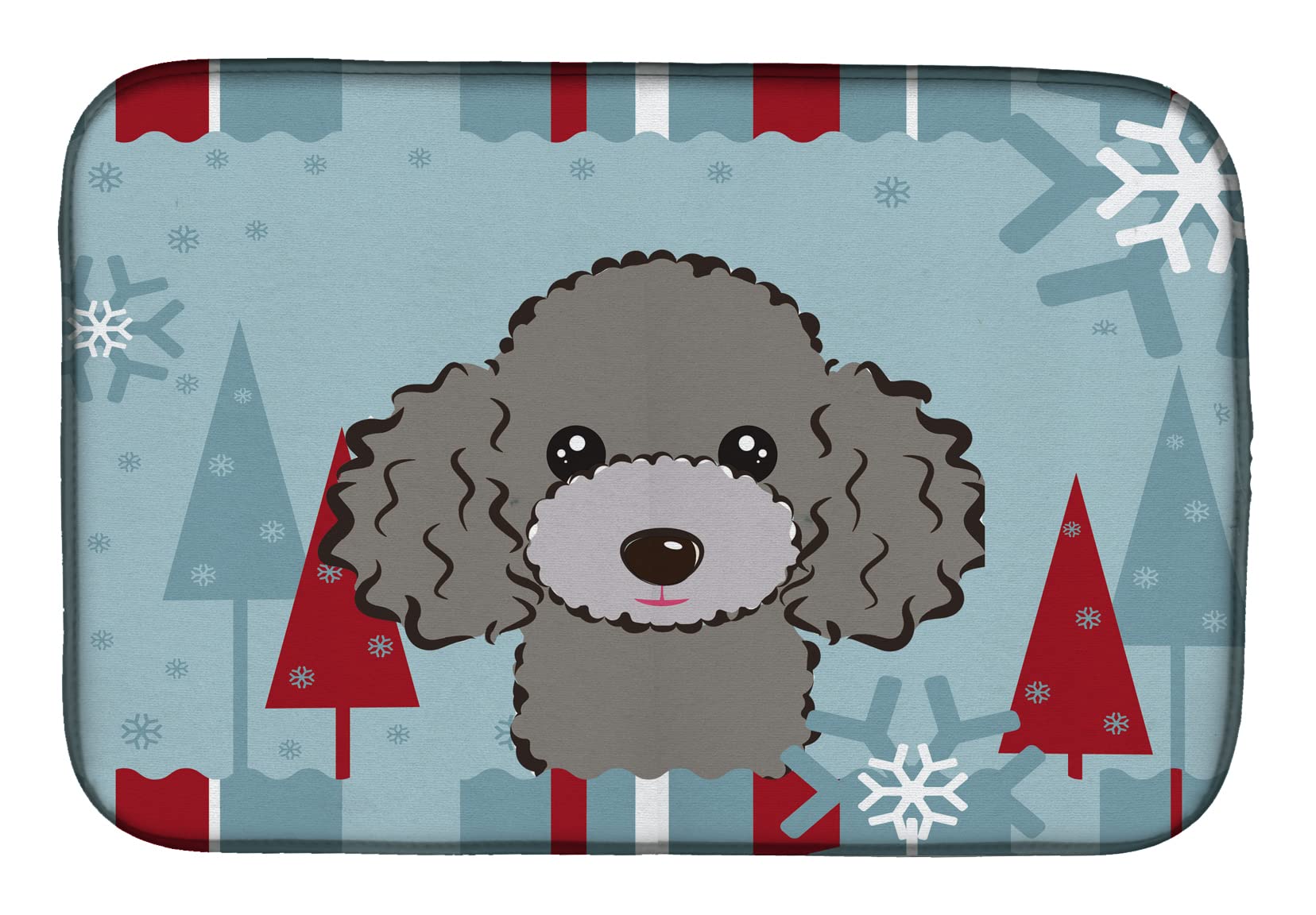Égouttoir tapis vaisselle microfibre Winter Holiday absorbant cuisine 35x53