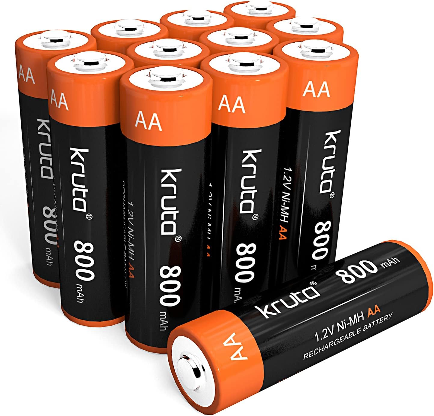 Kruta AA Rechargeable Batteries for Outdoor Solar 12 Pack