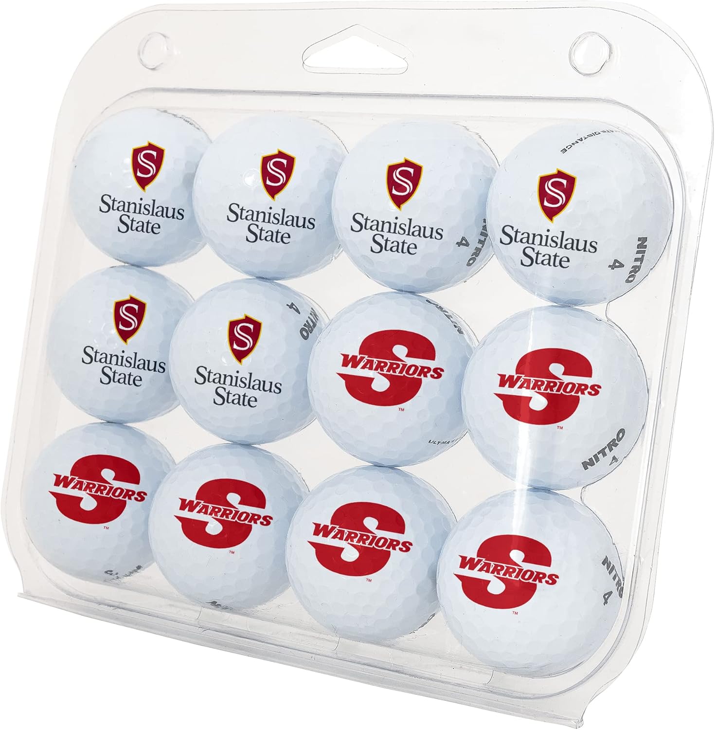 Desert Cactus California State University Stanislaus Golf Balls 12 Pack – Stan State Warriors Full Color Dozen – Officially Licensed Sport Team Accessory