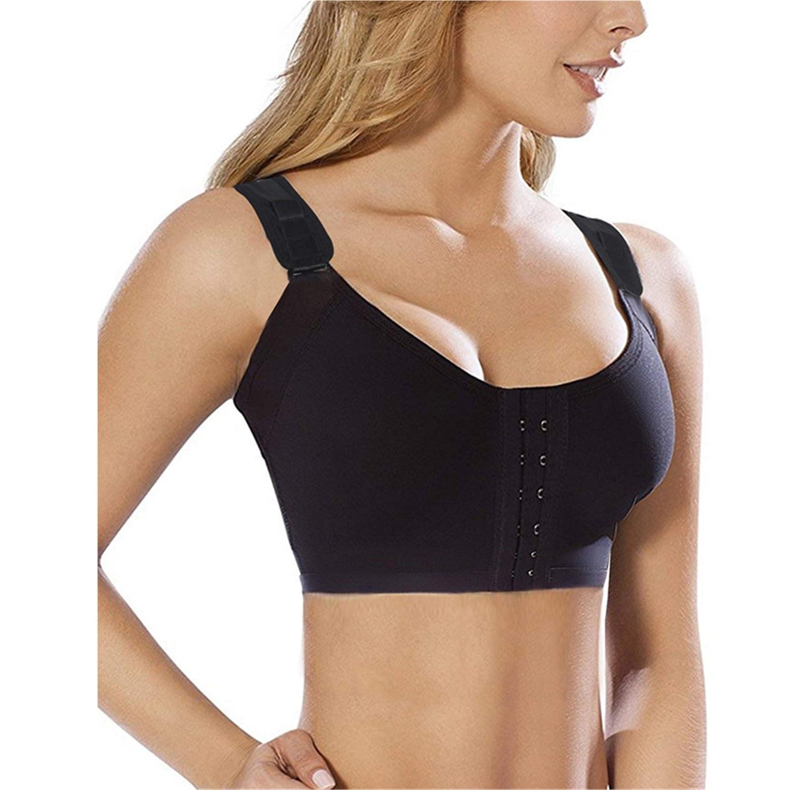 Sujetador Cierre Delantero Sujetadores for Mujer, sin Costuras, Acolchados, Push Up, Sujetador poscirugía, Cierre Frontal, Chaleco, Ropa Interior, Deportes Ajustables